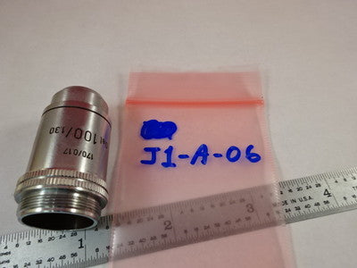 OBJECTIVE 100X /170 LEITZ GERMANY OPTICS MICROSCOPE PART AS PICTURED &J1-A-06