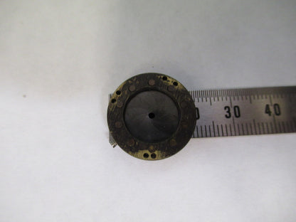 OPTICAL  IRIS DIAPHRAGM in Brass OPTICS MICROSCOPE PART AS PICTURED U8-A-68