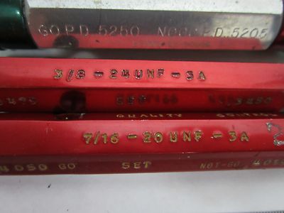 Lot 3 Ea Metrology Quality Control Inspection Thread Go No-go