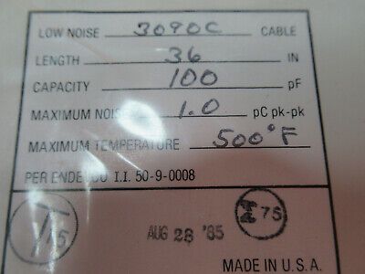 MEGGITT ENDEVCO LOW NOISE CABLE 3090C 36" inch for PIEZO SENSOR AS PIC #16-C-43