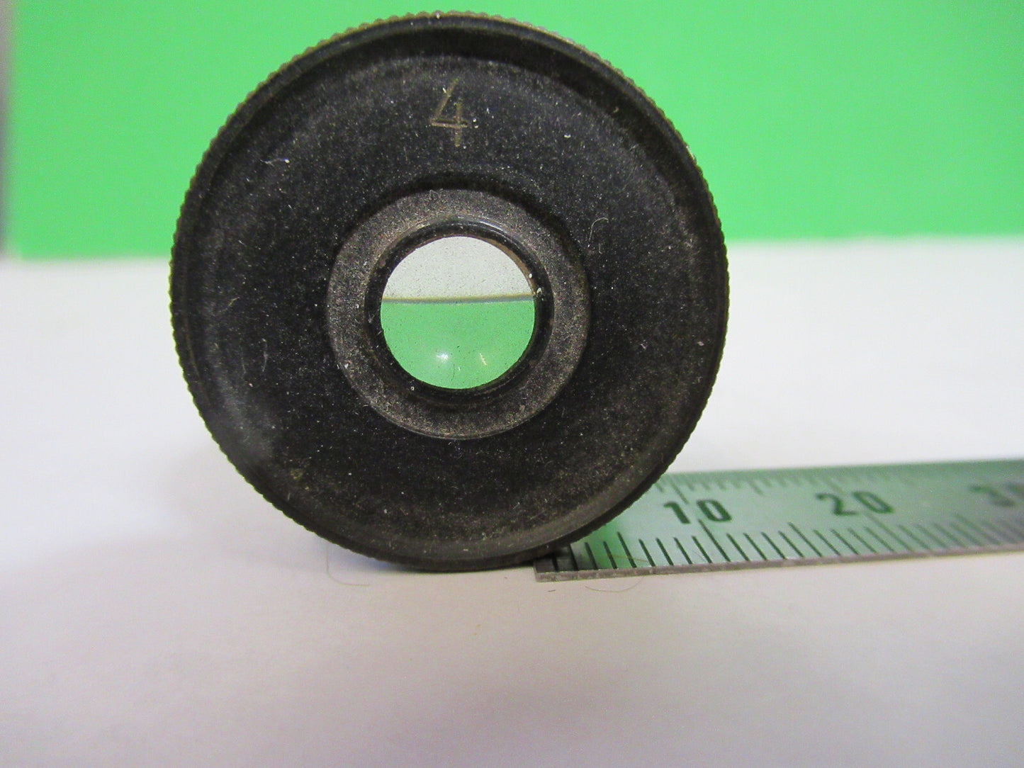 Antique Unbranded Eyepiece Ocular "4" Microscope Part