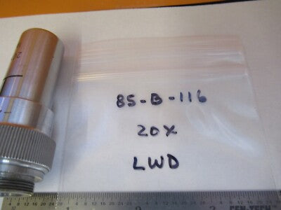 RARE LWD LG 20X LONG OBJECTIVE MICROSCOPE PART OPTICS AS PICTURED &85-B-116