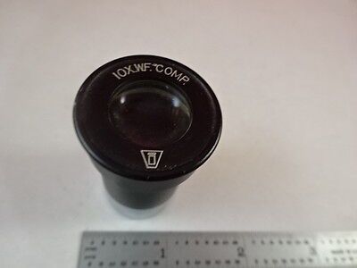 MICROSCOPE PART 10X WF COMP UNKNOWN MAKER EYEPIECE OCULAR OPTICS AS IS B#N7-F-16