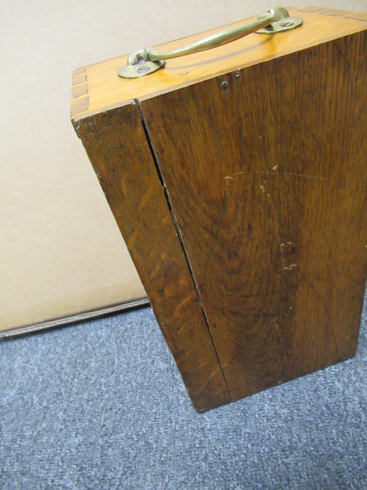 ANTIQUE EMPTY WOOD CASE BECK MICROSCOPE PART AS PICTURED &LOB