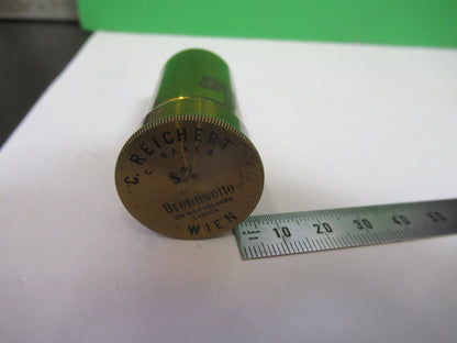 ANTIQUE REICHERT BAKER 8mm OBJECTIVE RARE MICROSCOPE PART AS PICTURED R2-B-22