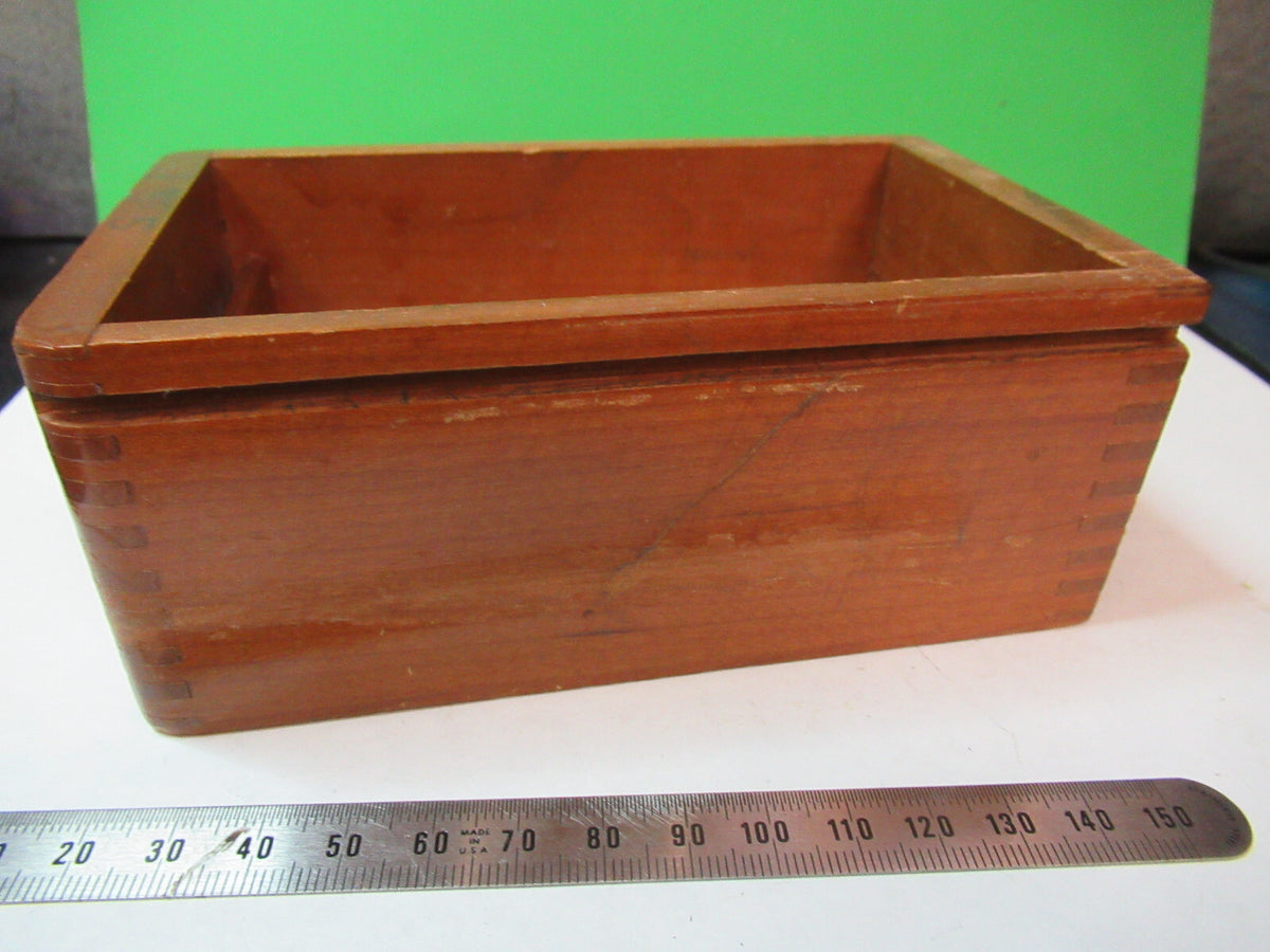 ANTIQUE BAUSCH LOMB MINI WOOD BOX DRAWER MICROSCOPE PART AS PICTURED  X2-A-86