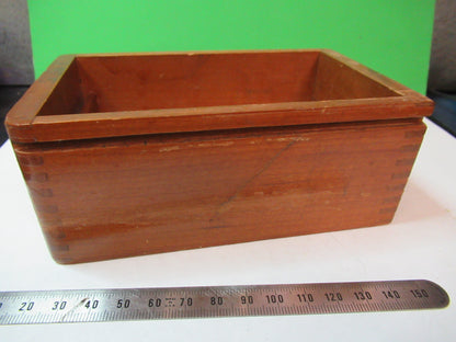ANTIQUE BAUSCH LOMB MINI WOOD BOX DRAWER MICROSCOPE PART AS PICTURED  X2-A-86