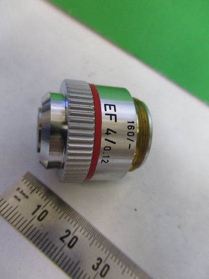 LEITZ wetzlar GERMANY OBJECTIVE MICROSCOPE PART EF 4X  /160 AS PICTURED X2-A-39