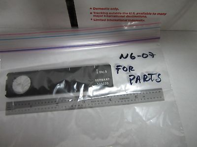 FÜR TEILE MIKROSKOP-OBJEKTTRÄGER LEITZ GERMANY 505020 AS IS OPTICS BIN#N6-07