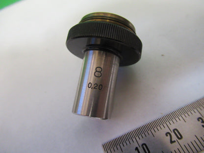 ANTIQUE CARL ZEISS JENA 8X OBJECTIVE MICROSCOPE PART AS PICTURED F3-B-27