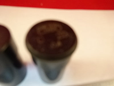 LOT 2 EA EMPTY MICROSCOPE OBJECTIVE CONTAINER BAUSCH LOMB ZEISS AS IS B#C6-C-20