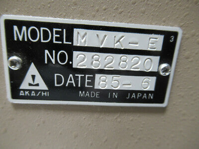 Akashi Mvk-e Hardness Tester Great Microscope Filar Optics Working Fine