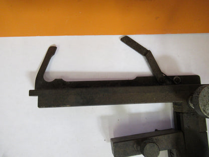 ANTIQUE REICHERT AUSTRIA STAGE XY HOLDER MICROSCOPE PART AS PICTURED Y4-A-125