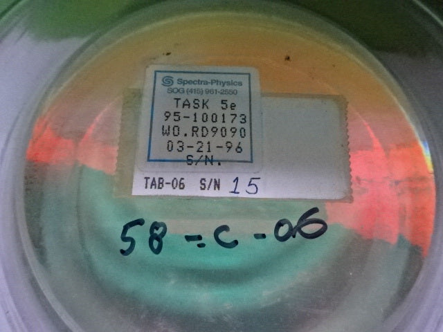 OPTICAL ZERODUR DICHROIC MIRROR [chip on back] LASER OPTICS AS IS #58-C-06