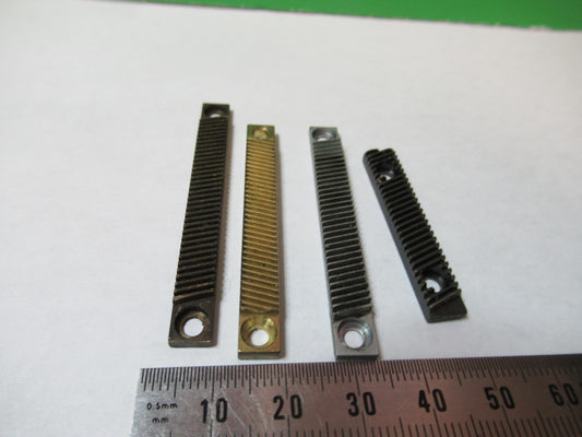 LOT 4 PIECES RACK GEAR BAUSCH LOMB AO SPENCER MICROSCOPE PART AS PICTURE U8-A-93
