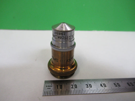 Spencer Lens Co. Objective 95X Antique Brass Microscope Part