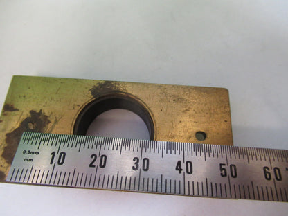 Antique Unknown Brass Fixture Stage Microscope Part