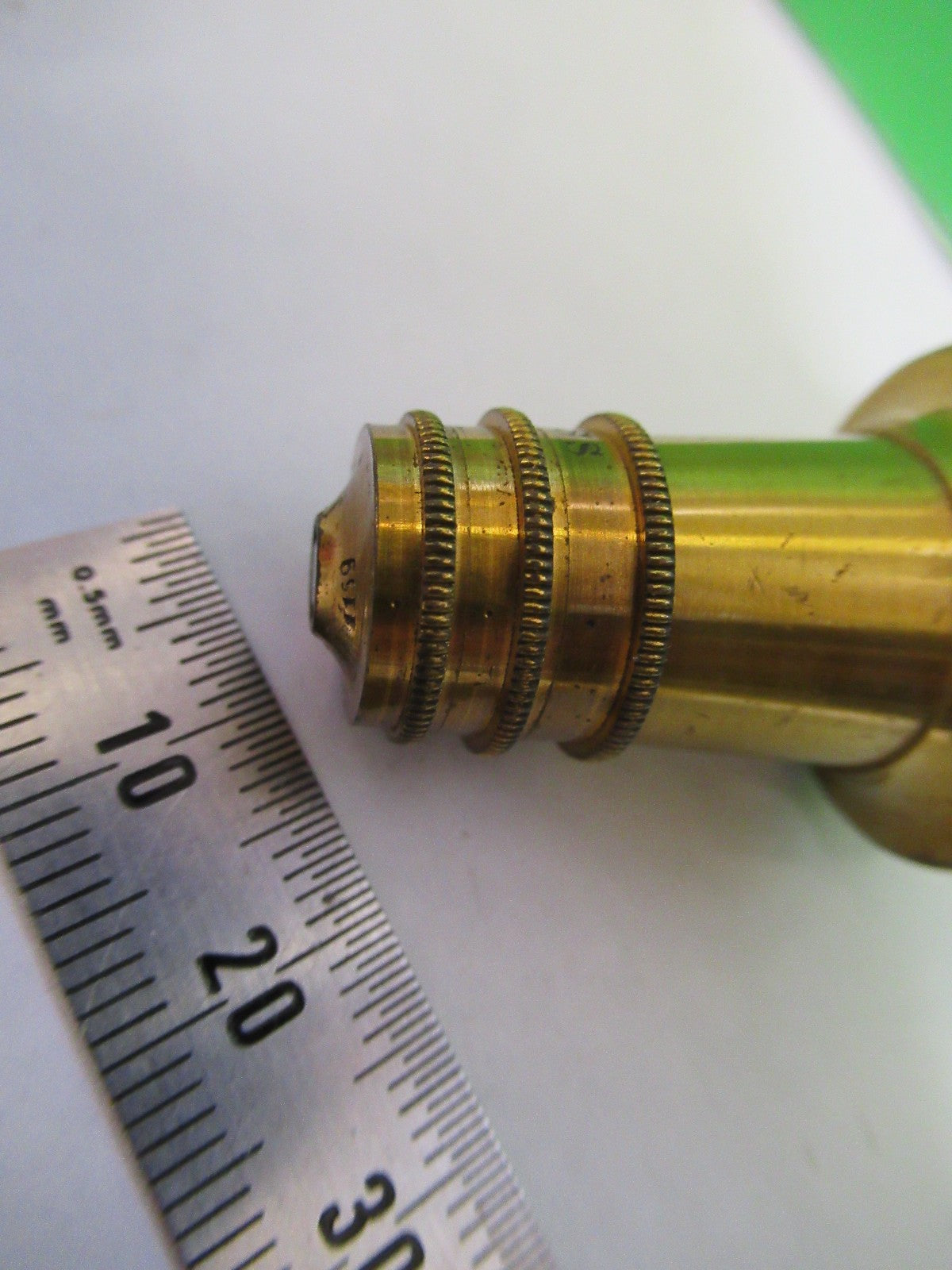 ANTIQUE BRASS OBJECTIVE CARL ZEISS 1900's RARE OPTICS MICROSCOPE PART F3-B-18