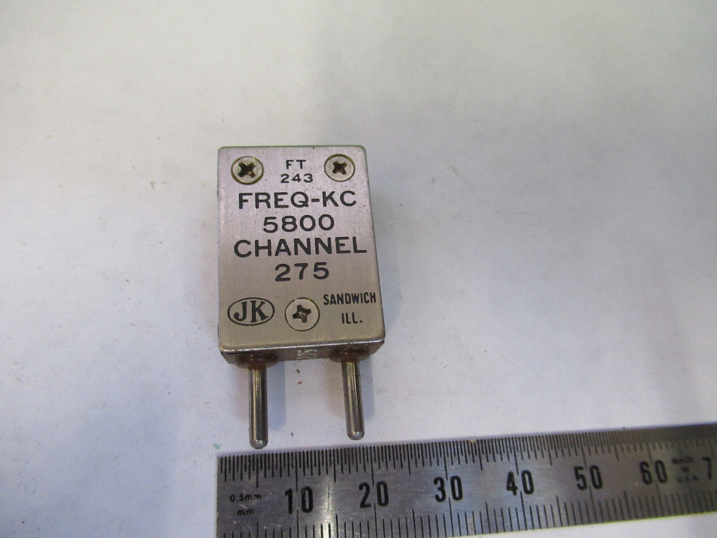 VINTAGE WWII JK CTS QUARTZ CRYSTAL FT-243 5800 KC FREQUENCY RADIO AMATEUR S1-B34