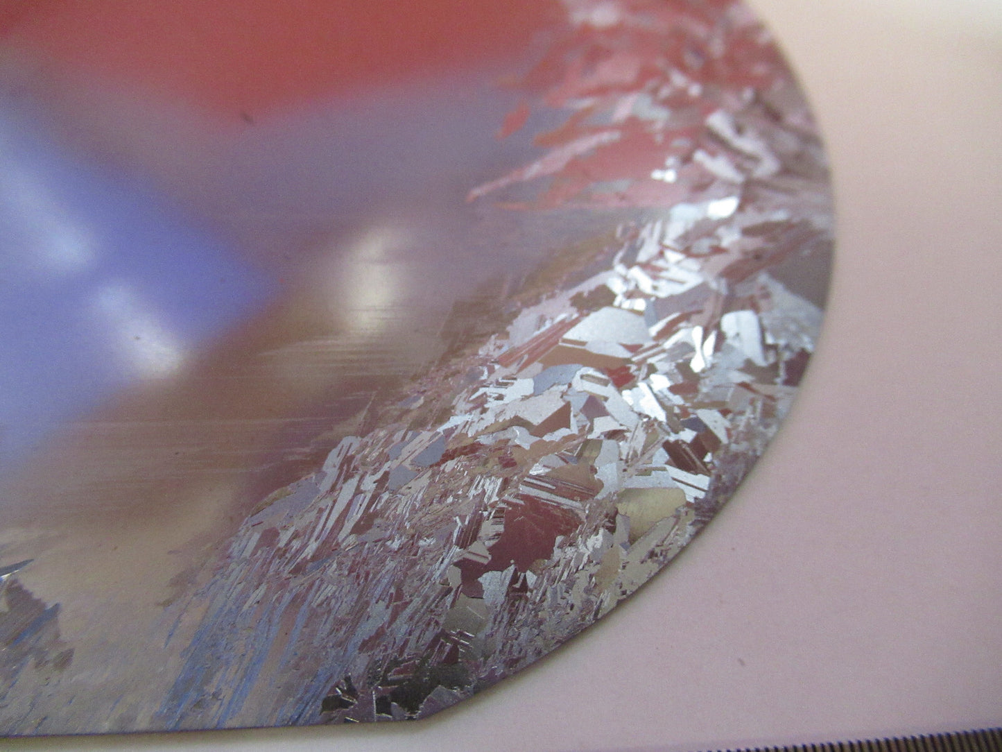 RARE SILICON WAFER WITH TWINS TWINNED SURFACE FRONT BACK AS PICTURED T1-A-01