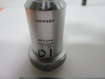 LEITZ WETZLAR GERMANY 10X OBJECTIVE MICROSCOPE OPTICS BIN#J7-13