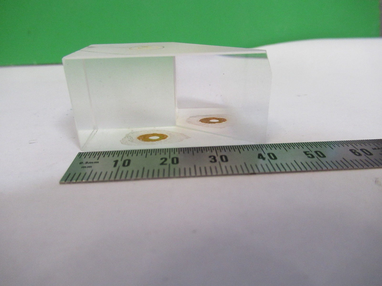 ANTIQUE BAUSCH LOMB GLASS PRISM OPTICS MICROSCOPE PART AS PICTURED  V3-A-54