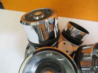 WILD HEERBRUGG SWISS NOSEPIECE + OBJECTIVES MICROSCOPE PART AS PIC M20 8Y-A-124