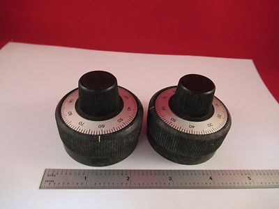 AS PICTURED PAIR MICROSCOPE PART KNOBS ZEISS GERMANY OPTICS a#F7-02