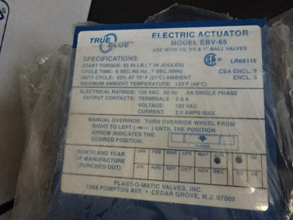 INDUSTRIAL SOLENOID ACTUATOR VALVE EBV-65 1" DIA PRO PROCESS CONTROL AS IS #78
