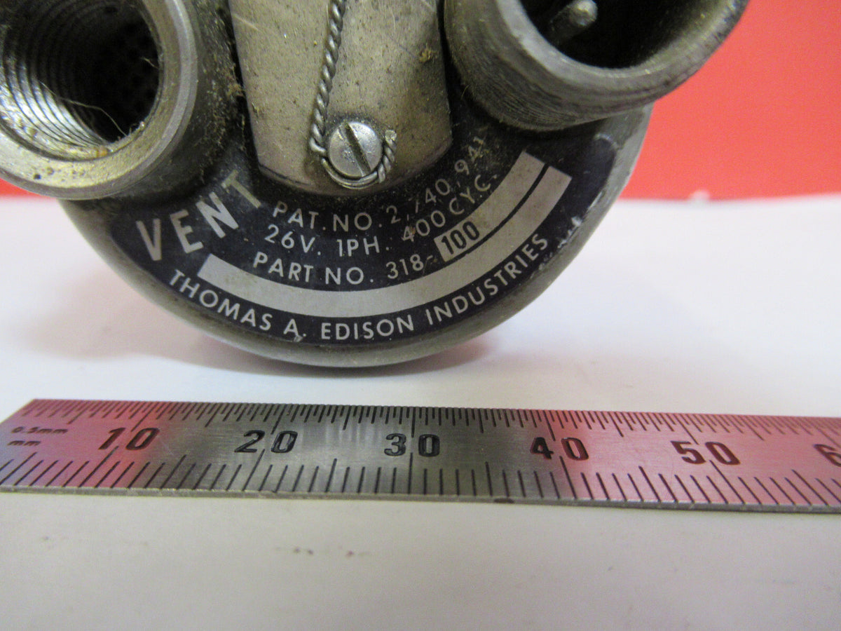 EDISON PRESSURE TRANSDUCER 318-100 PSI AIRCRAFT INSTRUMENT S4-B-52