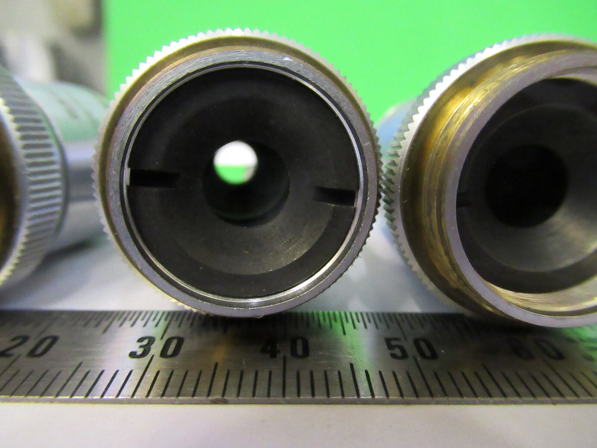 Lot 3 Ea Microscope Objective Lenses Bausch & Lomb 10X 43X 97X Optics
