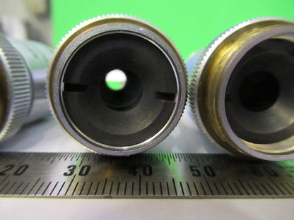 Lot 3 Ea Microscope Objective Lenses Bausch & Lomb 10X 43X 97X Optics