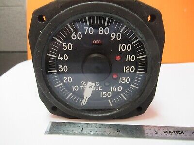 SIMMONDS INDICATOR TORQUE 472638-3 AIRCRAFT INSTRUMENT as pictured 4T-A-13