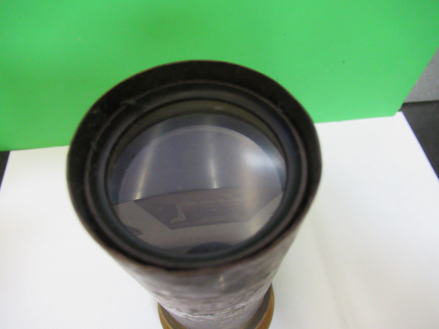 Antique Brass Tubus + Lens Unknown Collimator Scope Part