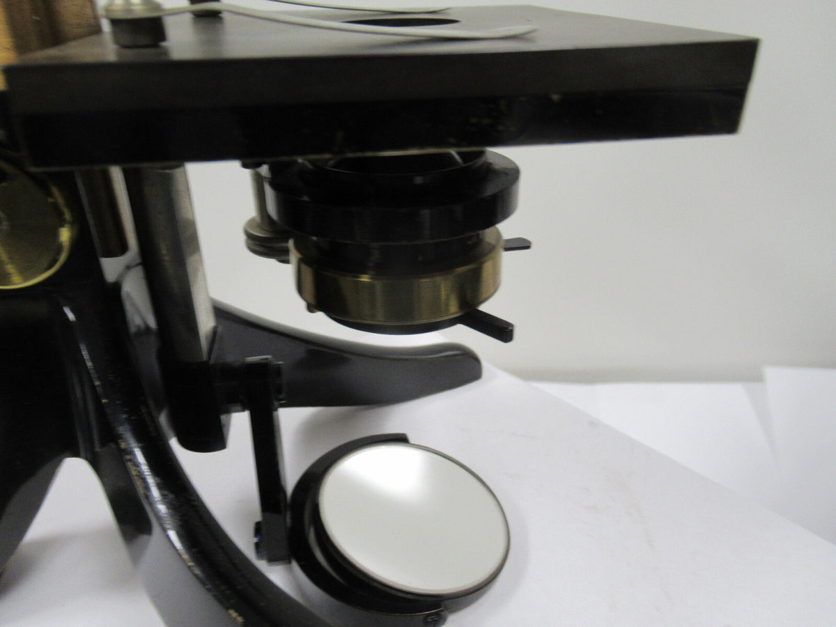 ANTIQUE RARE GERMAN BRASS MICROSCOPE ERNST LEITZ as shown OPTICS #LOBBY