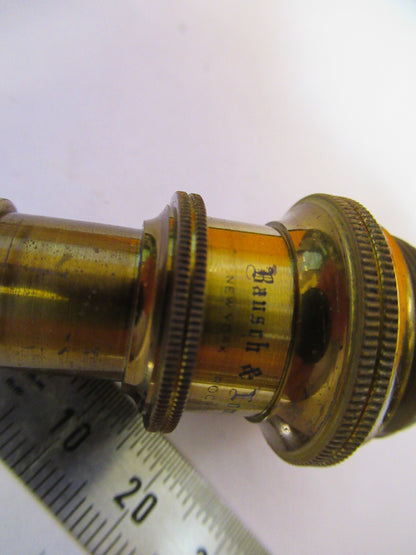 ANTIQUE BAUSCH LOMB BRASS OBJECTIVE 1/4 MICROSCOPE PART AS PICTURED Y1-A-51