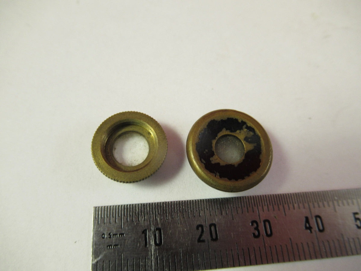 ANTIQUE NACHET FRANCE TWO OBJECTIVE LENSES MICROSCOPE PART AS PICTURED &39-A-25