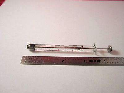 HAMILTON GLASS SYRINGE 0.10 ml GAS CHROMATOGRAPHY BIN#1C