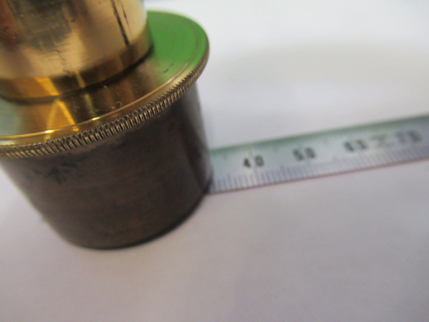 ANTIQUE BRASS OCULAR EYEPIECE LENS COLLINS LONDON UK MICROSCOPE PART X3-B-13