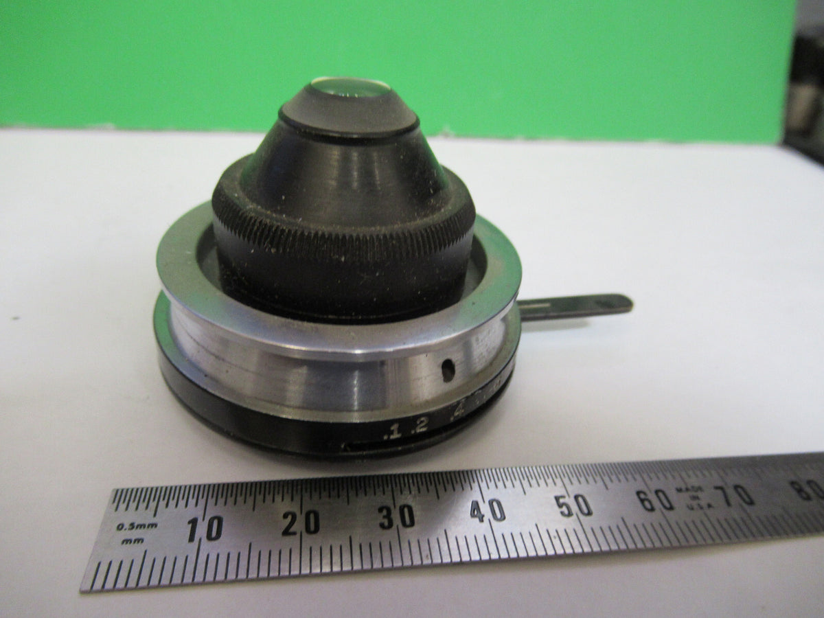 SPENCER AO ANTIQUE CONDENSER +IRIS OPTICS MICROSCOPE PART AS PICTURED 80-B-16