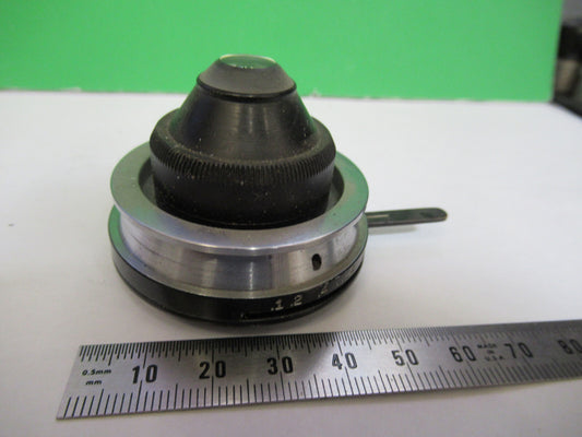 Spencer Lens Co. American Optical Co. Antique Condenser +Iris Optics Microscope Part