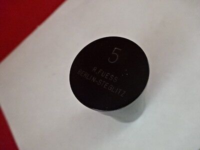 EMPTY ANTIQUE MICROSCOPE OBJECTIVE CONTAINER R. FUESS BERLIN 5 AS IS #Q5-A-03