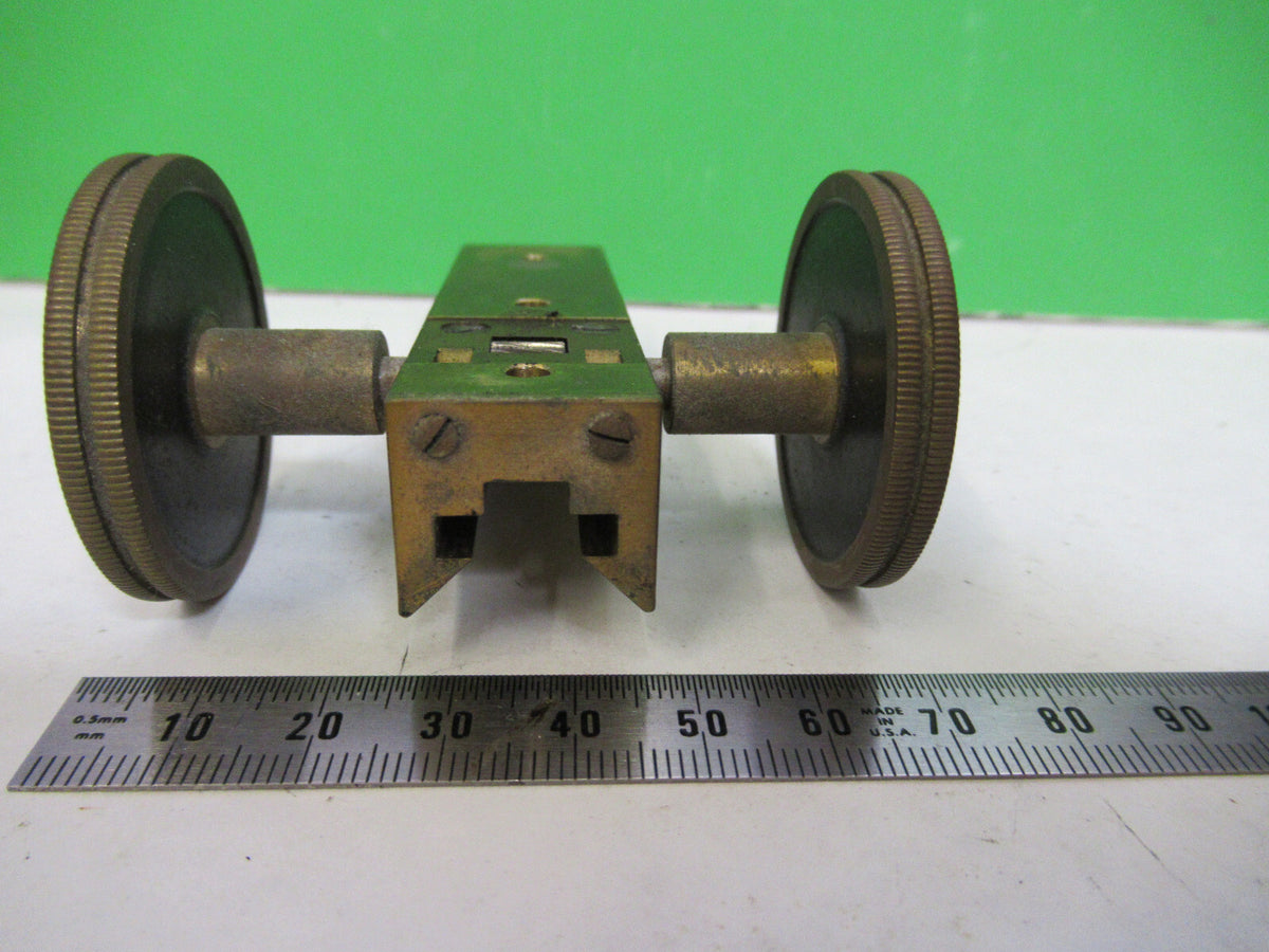 ANTIQUE BRASS BAUSCH LOMB KNOBS + FRAME  MICROSCOPE PART AS PICTURED X2-A-97