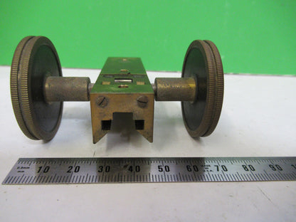 ANTIQUE BRASS BAUSCH LOMB KNOBS + FRAME  MICROSCOPE PART AS PICTURED X2-A-97