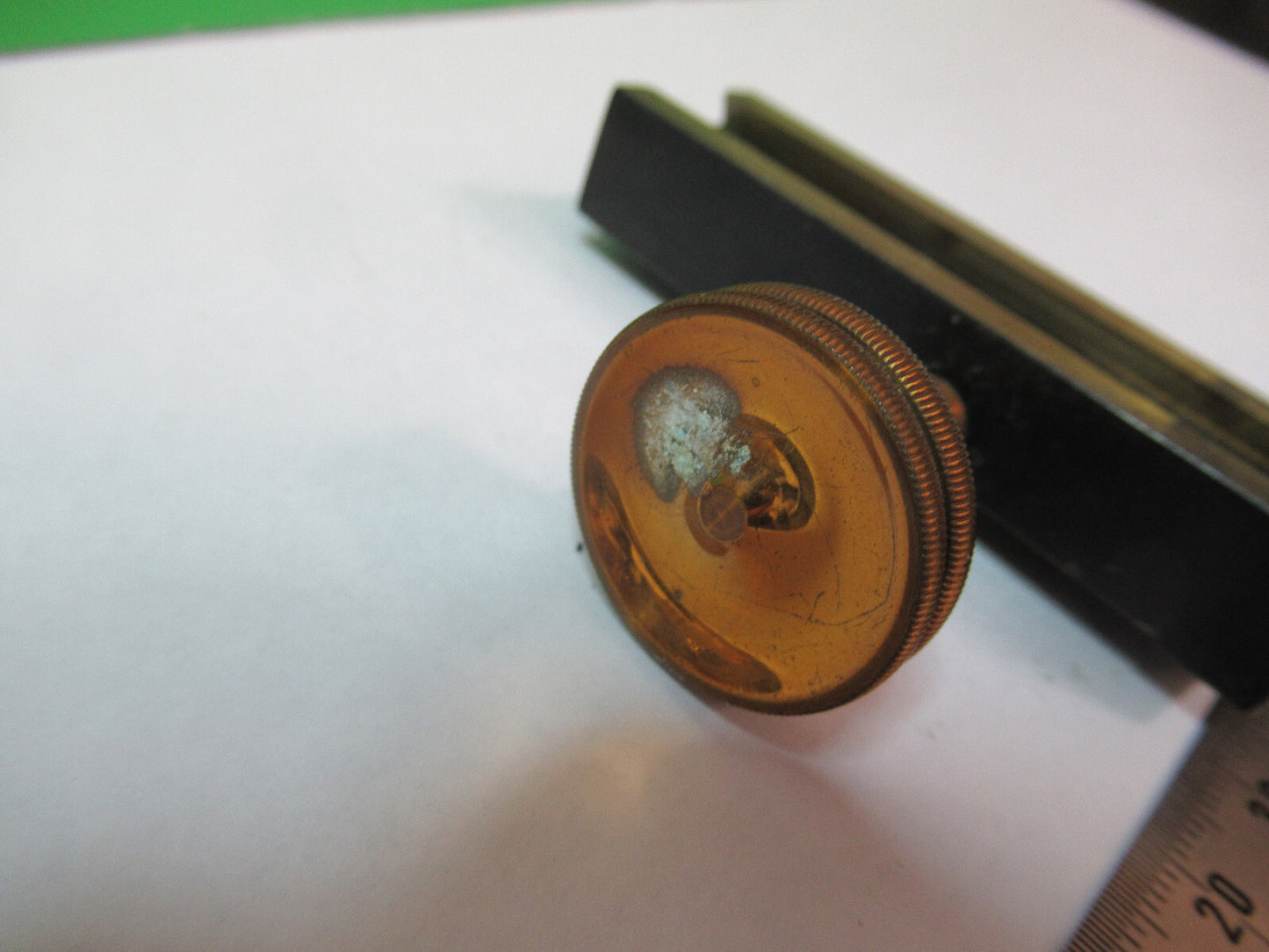 ANTIQUE BRASS SPENCER HOLDER STAGE CONDENS MICROSCOPE PART AS PICTURED &P4-B-109