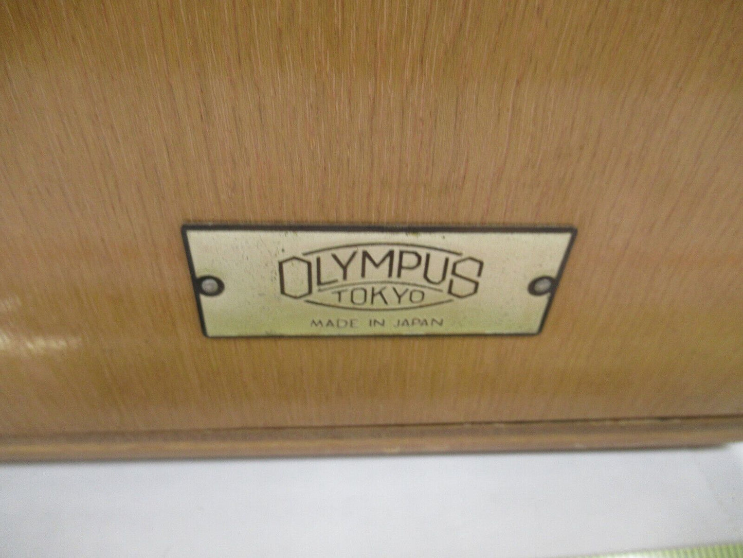 EMPTY OLYMPUS JAPAN WOOD CABINET BOX MICROSCOPE PART AS PICTURED &TA-4