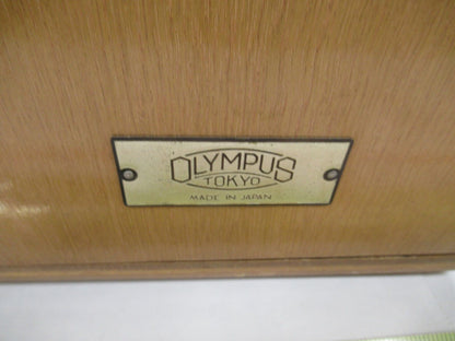 EMPTY OLYMPUS JAPAN WOOD CABINET BOX MICROSCOPE PART AS PICTURED &TA-4