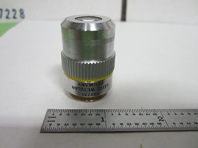 Microscope Objective Ernst Leitz Germany 10X Fluotar Infinite Optics