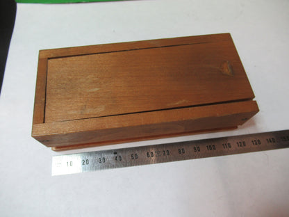 ANTIQUE BAUSCH LOMB MINI WOOD BOX MICROSCOPE PART AS PICTURED  X2-A-85