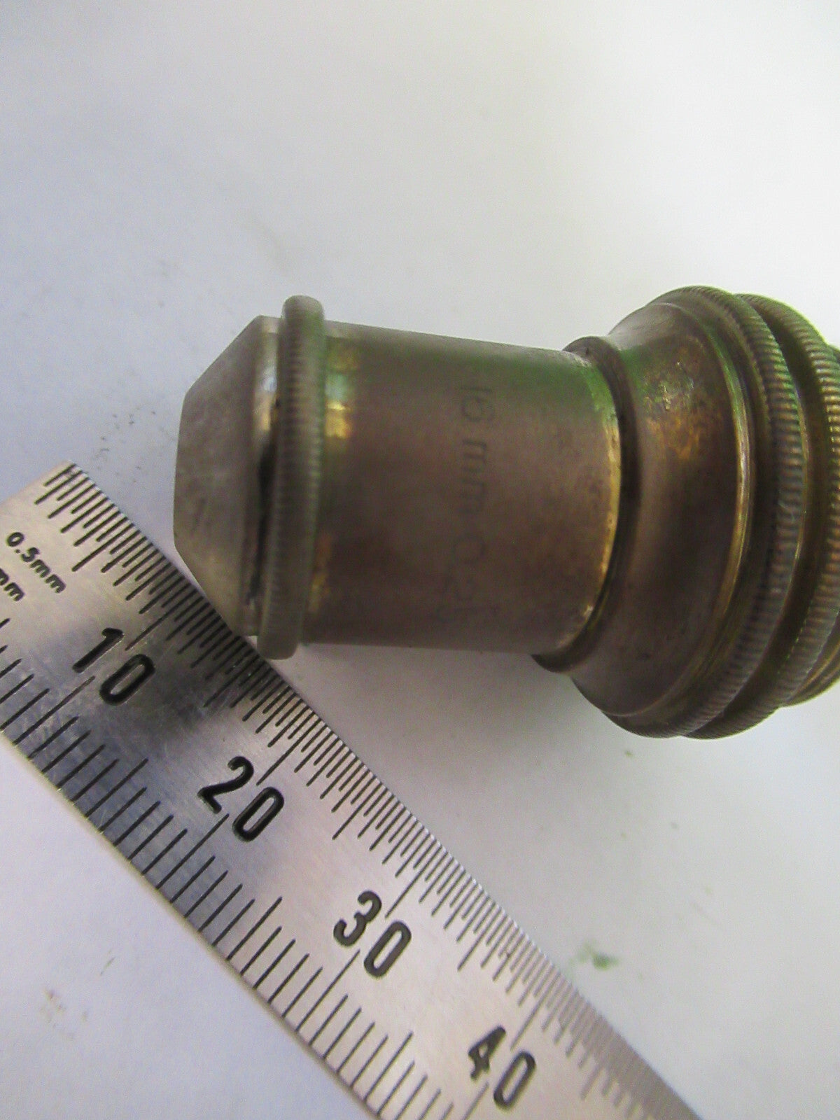 ANTIQUE BAUSCH LOMB BRASS OBJECTIVE 10X MICROSCOPE PART AS PICTURED &75-B-11